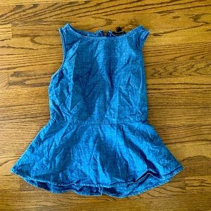 Peplum Chambray Top